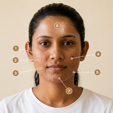 Acne Scar Identification Map